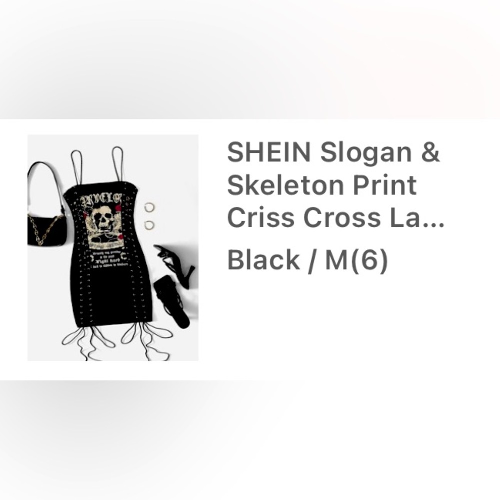 SHEIN rock styled black dress